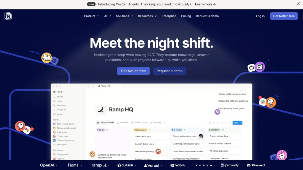 Best AI Tools for Small Businesses 12 Notion AI workspace dashboard for small business productivity and planning