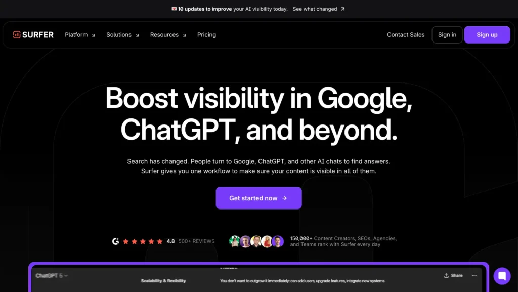 Best AI Tools for Small Businesses 4 Surfer SEO AI tool for optimizing blog content for Google rankings